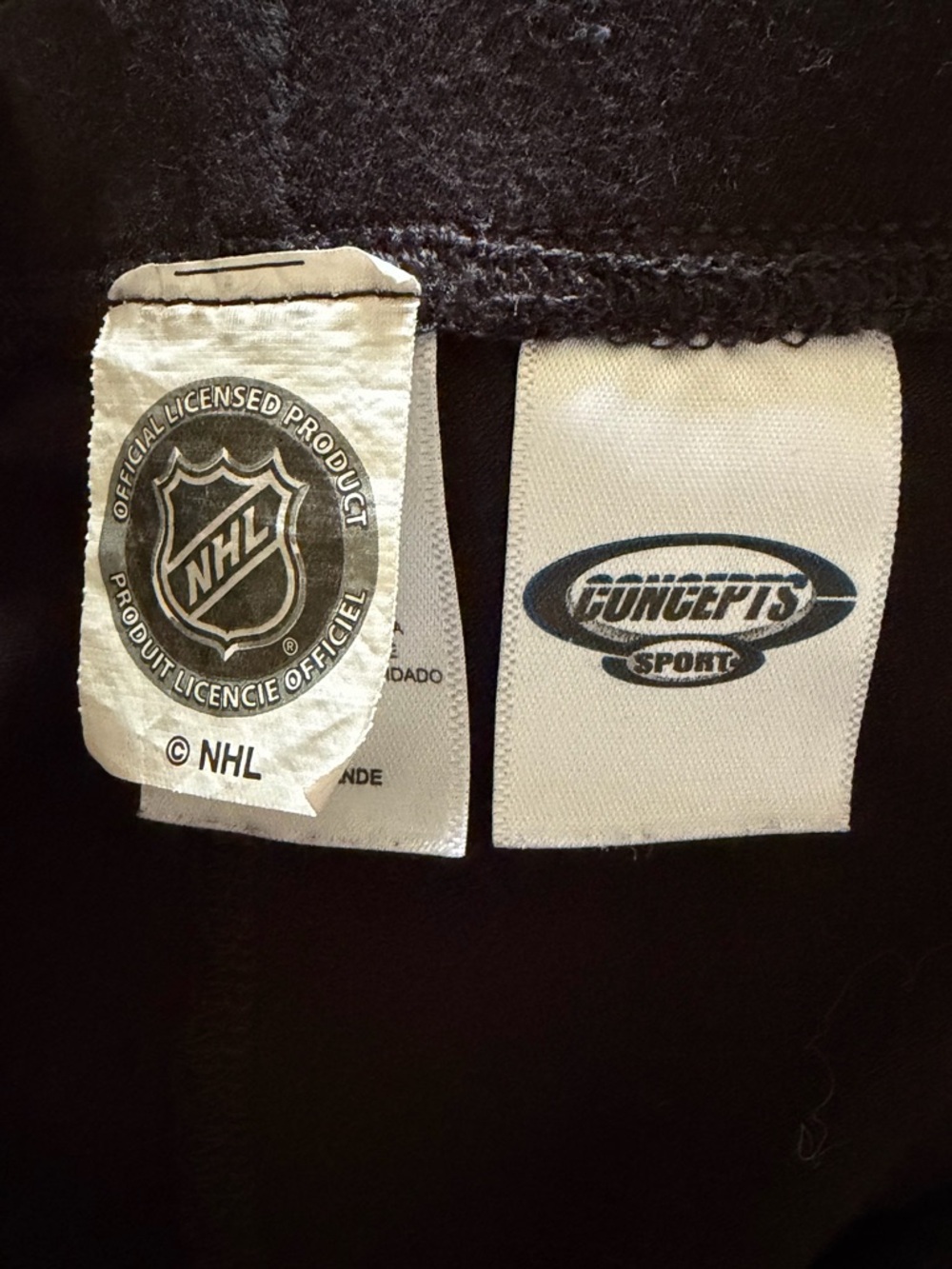 NHL Black Leggings with Orange Oilers Logo - Picture 3 of 4